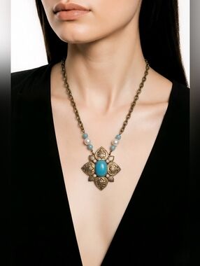 𝐕𝐭𝐠.𝐅𝐚𝐮𝐱 𝐓𝐮𝐫𝐪𝐮𝐨𝐢𝐬𝐞 𝐍𝐢𝐜𝐤𝐞𝐥 𝐒𝐢𝐥𝐯𝐞𝐫 𝐍𝐞𝐜𝐤𝐥𝐚𝐜𝐞